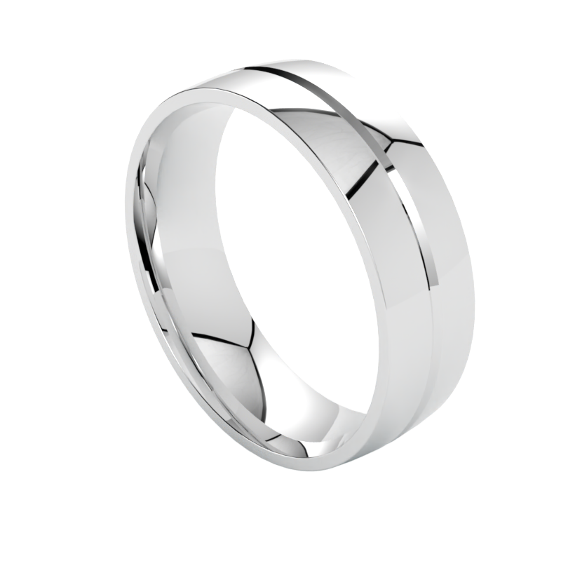 polerowane złote obrączki ślubne 585 białe złoto